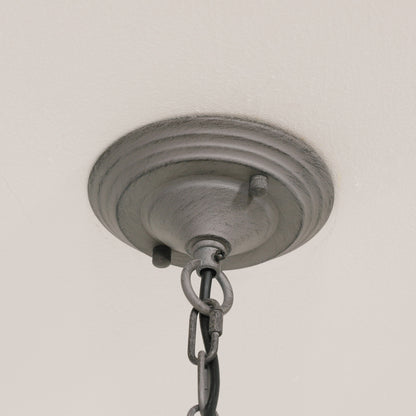 Elbright 12 Branch Grey Chandelier with Shades