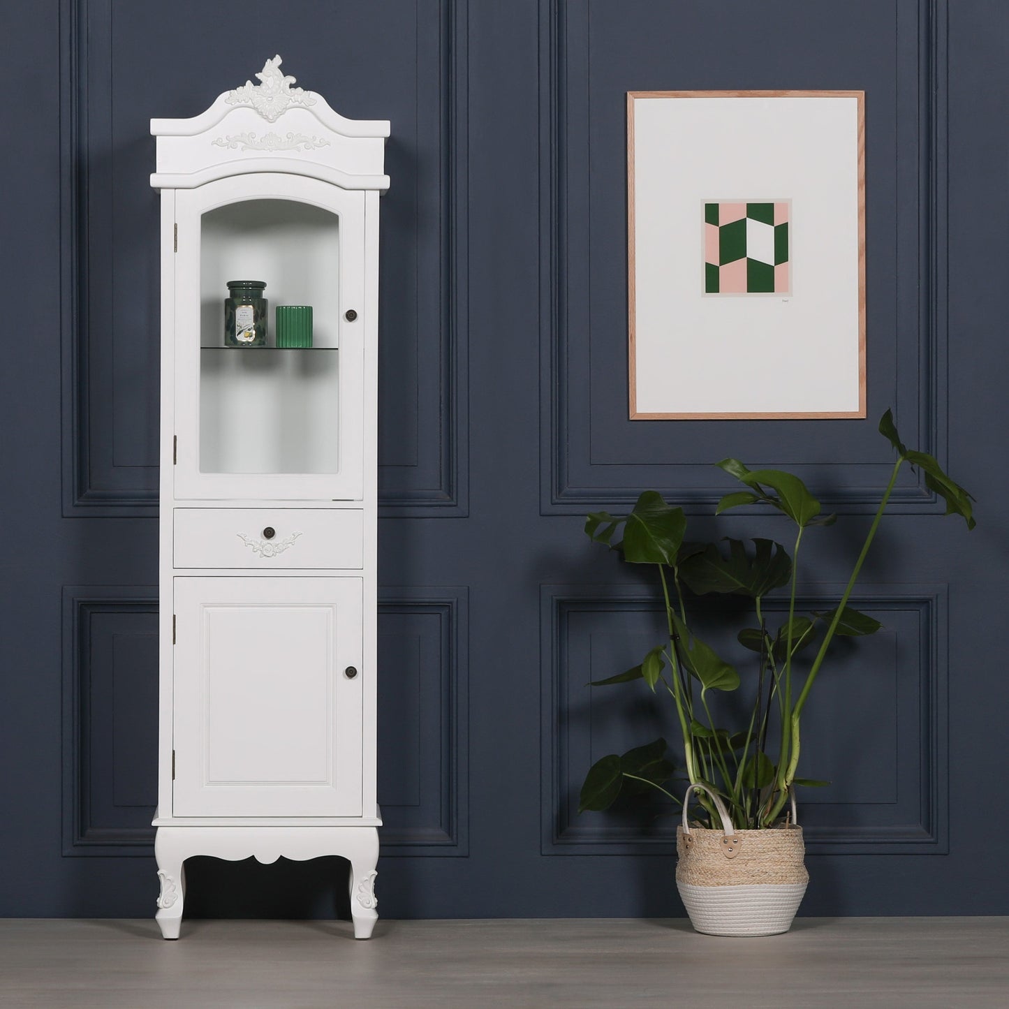 Aurelian French White Display Cabinet