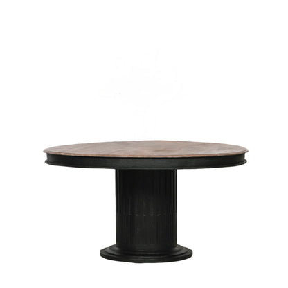 Silas 150cm Round Black Mango Wood Dining Table