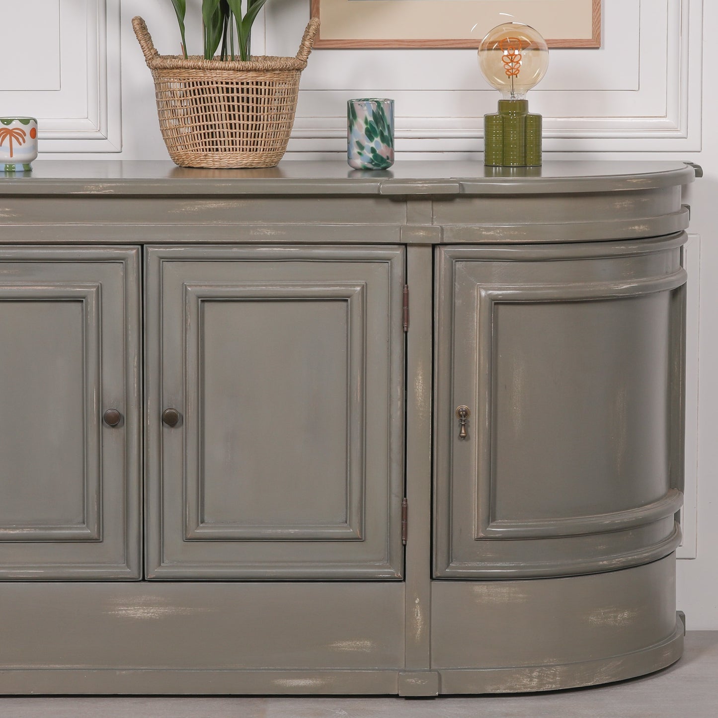 Elden Distressed Grey Mahogany Sideboard