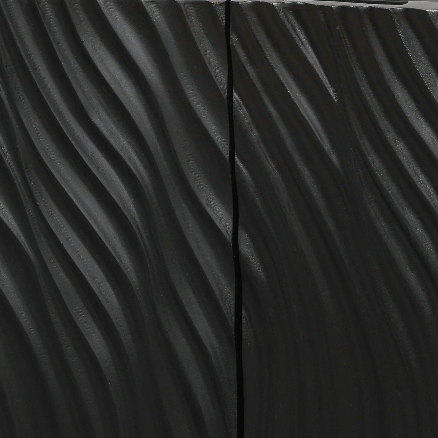 Duskgold Black Mango Wood Ripples Sideboard