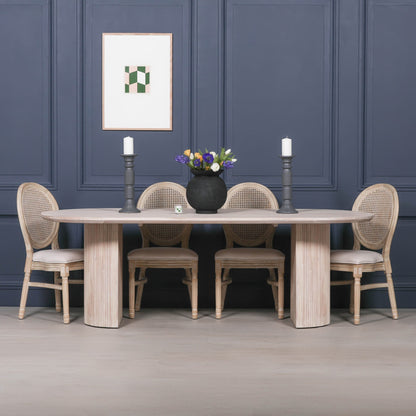 Orien 230cm Oval Acacia Wood Dining Table