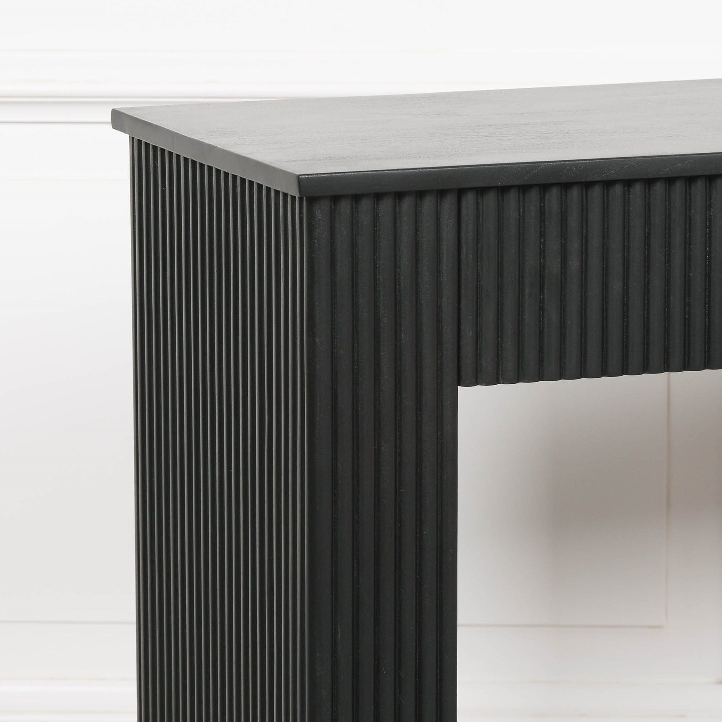 Everden Fluted Acacia Wood Console Table