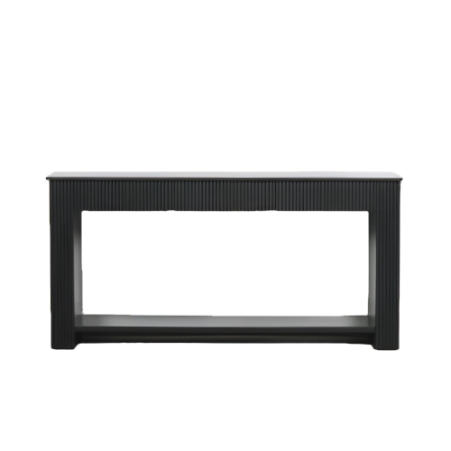 Everden Fluted Acacia Wood Console Table