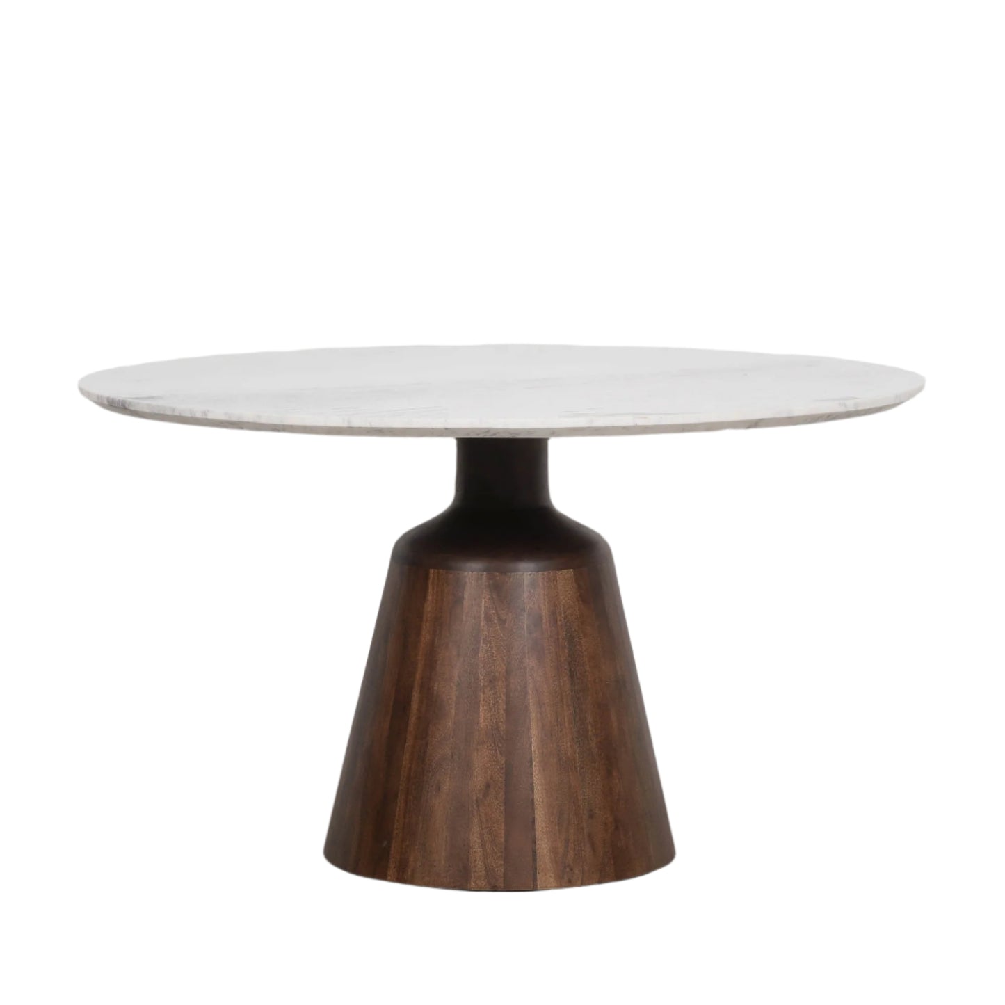 Vierra 135cm Round Acacia Wood & Marble Dining Table