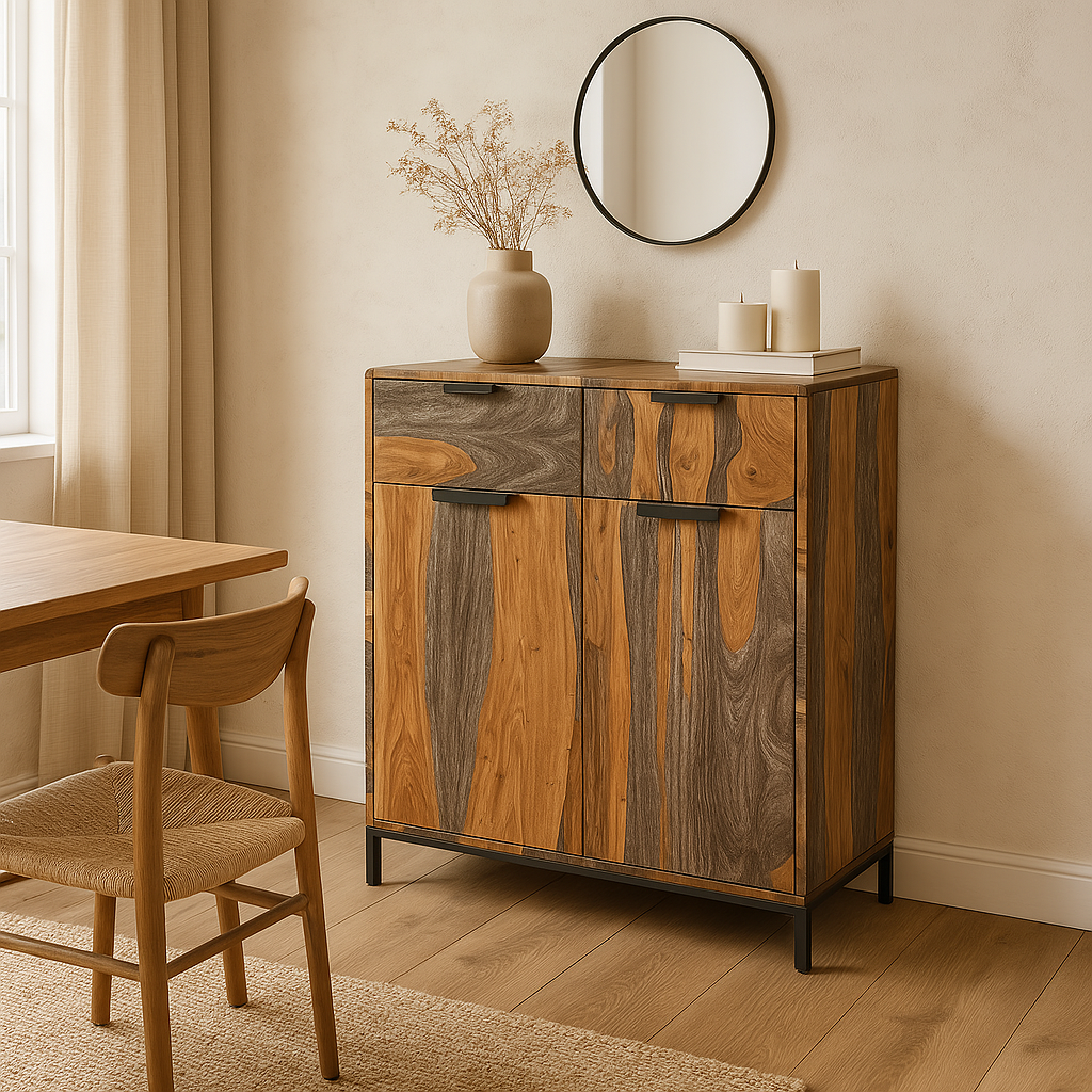 Kavi Sheesham Wood Hall Cabinet