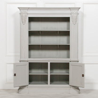 Elden Large Grey Open Mahogany Bookcase