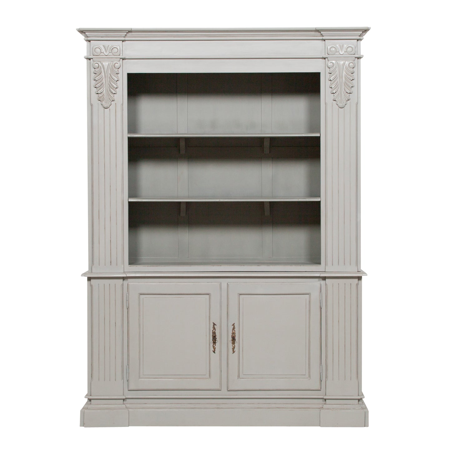 Elden Large Grey Open Mahogany Bookcase