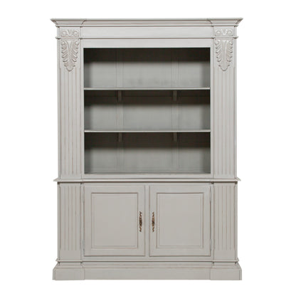 Elden Large Grey Open Mahogany Bookcase