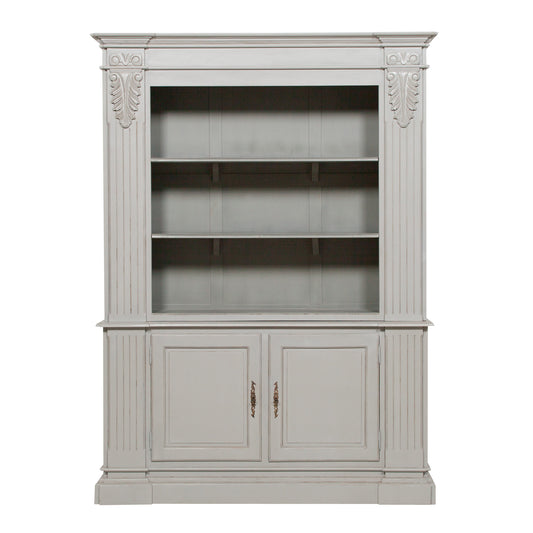Elden Large Grey Open Mahogany Bookcase