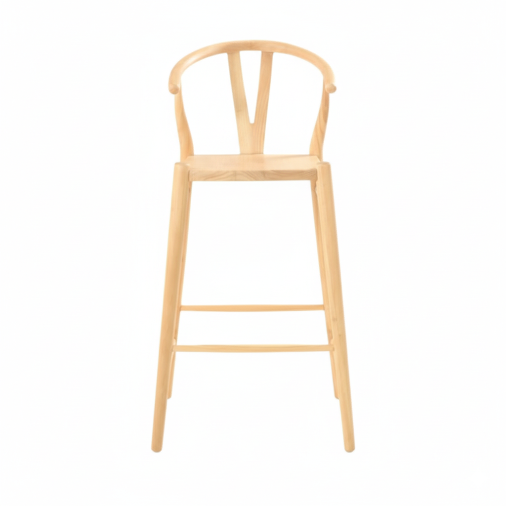 Wishbone 67cm Solid Bar Stool