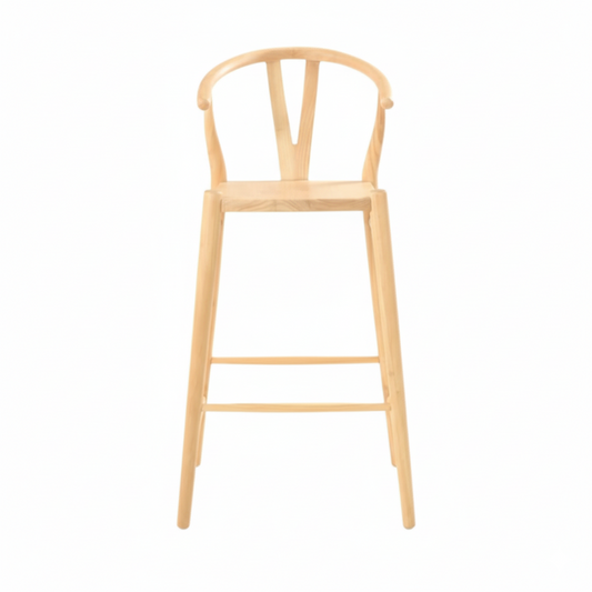 Wishbone 67cm Solid Bar Stool