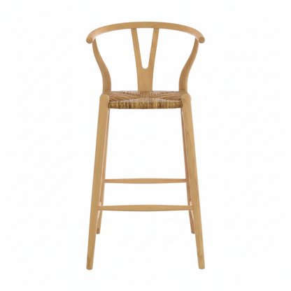 Wishbone 76cm Woven Bar Stool