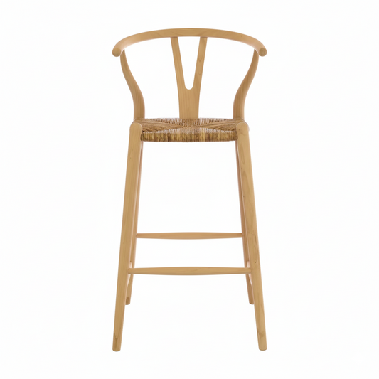 Wishbone 76cm Woven Bar Stool