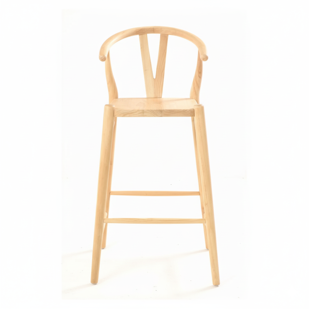 Wishbone 76cm Solid Bar Stool