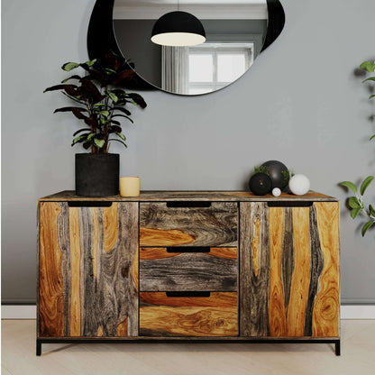 Kavi Sheesham 3 Door Sideboard - Sideboard - Heart of Kitchens