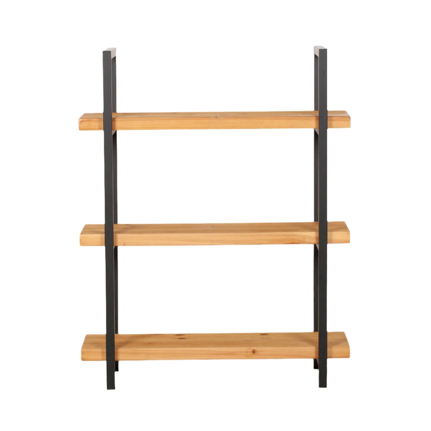 Brookleigh Rustic Pine 3-Tier Industrial Shelving Bookcase