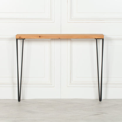 Brookleigh Rustic Pine 77cm Hall Console Table