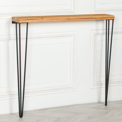 Brookleigh Rustic Pine 92cm Hall Console Table