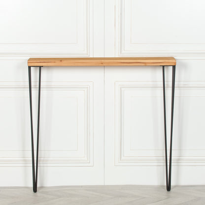 Brookleigh Rustic Pine 92cm Hall Console Table