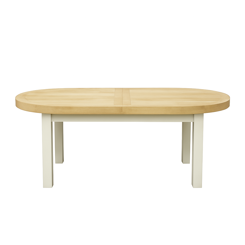 Deluxe Painted Oval Extendable Dining Table