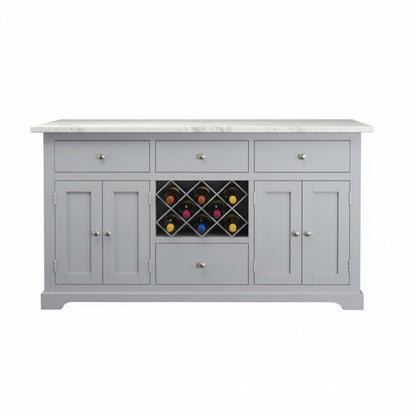 Windham Grey Painted Large Kitchen Island