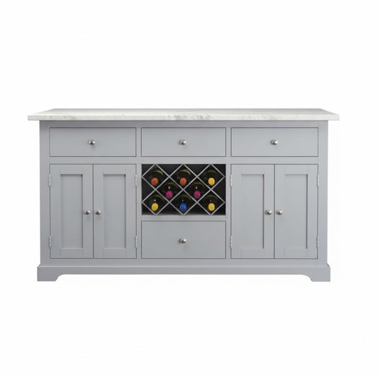 Windham Grey Painted Large Kitchen Island