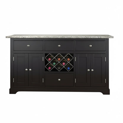 Windham Black Painted Large Kitchen Island
