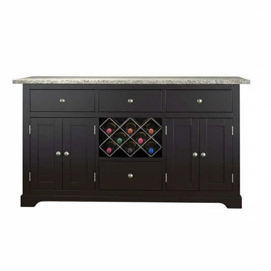 Windham Black Painted Large Kitchen Island