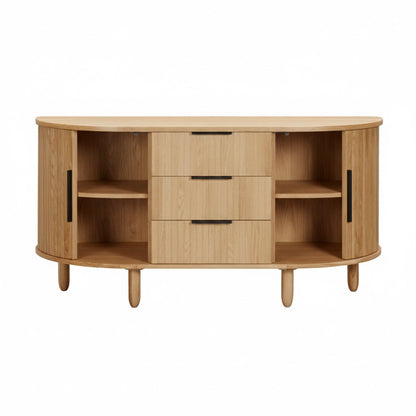 Terra Luna Oak Curved Sideboard