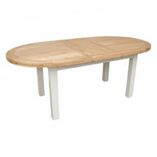 Deluxe Painted Oval Extendable Dining Table