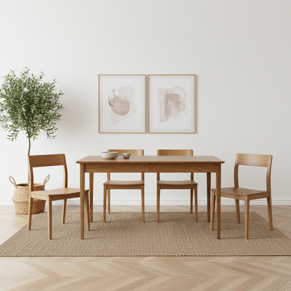 Lowry 1.4m Extendable Dining Table with 2 Drawers