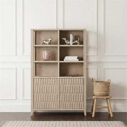Khao Mango Wood 2 Door 6 Niche Shelf Unit