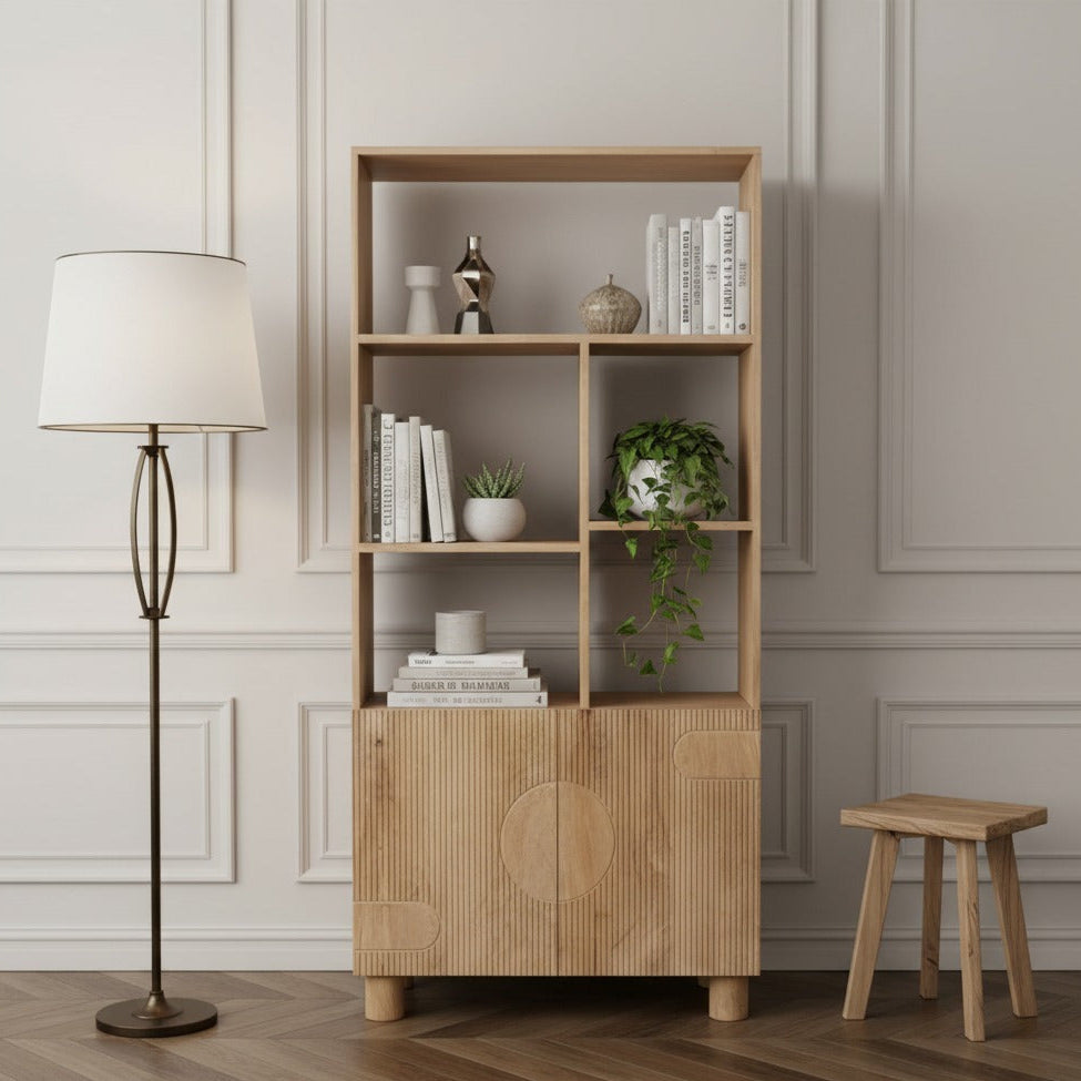 Austin Solid Mango Wood Bookcase