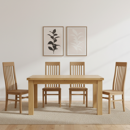 Dewsbury Oak 1.7M Butterfly Extendable Dining Table
