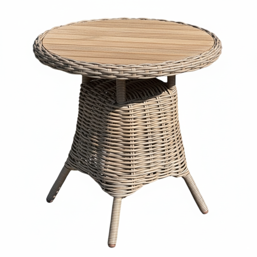 Amalfi Outdoor Bistro Table With Wood Top