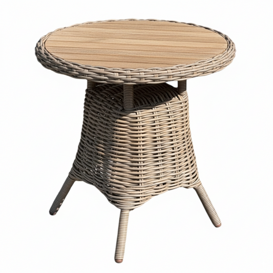 Amalfi Outdoor Bistro Table With Wood Top