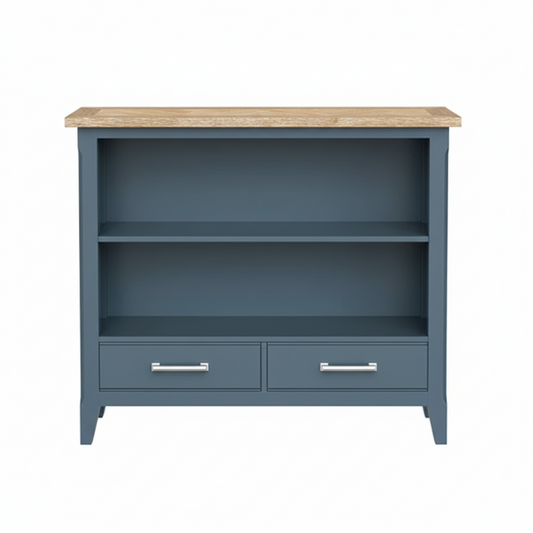 Signature Blue Low Bookcase