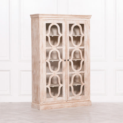 Solmere Mango Wood Display Cabinet