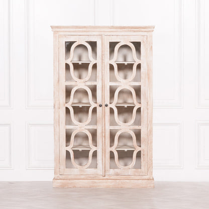 Solmere Mango Wood Display Cabinet