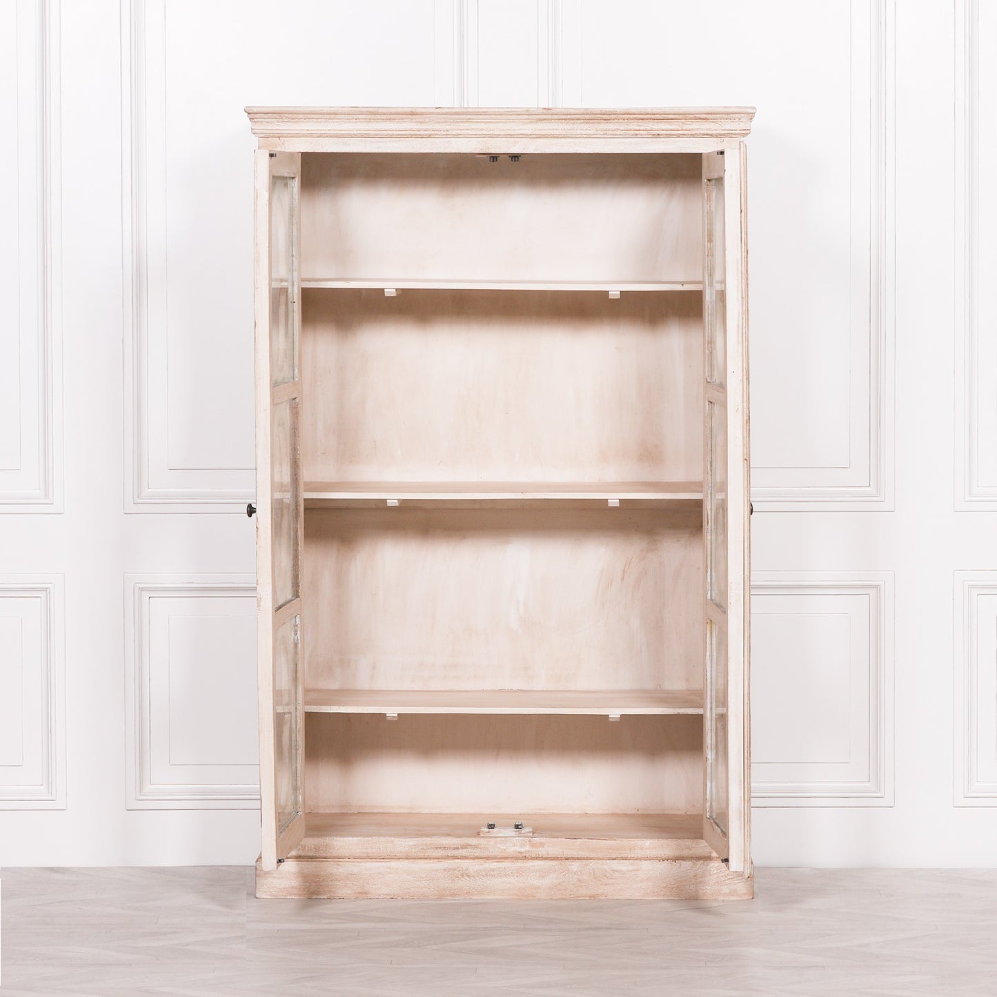 Solmere Mango Wood Display Cabinet