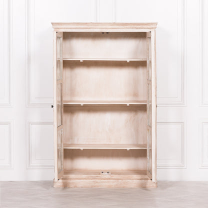 Solmere Mango Wood Display Cabinet