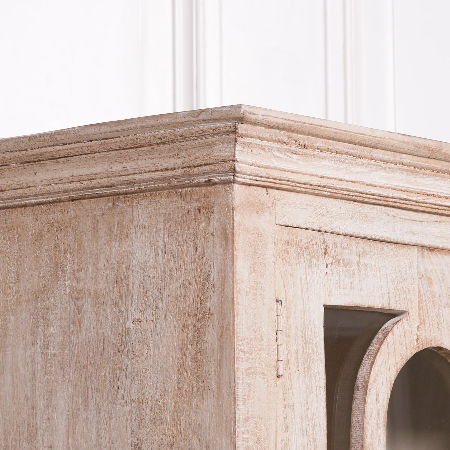 Solmere Mango Wood Display Cabinet