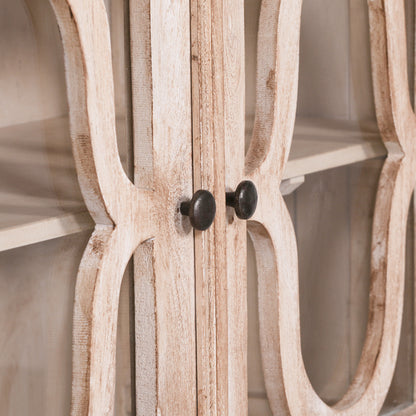 Solmere Mango Wood Display Cabinet