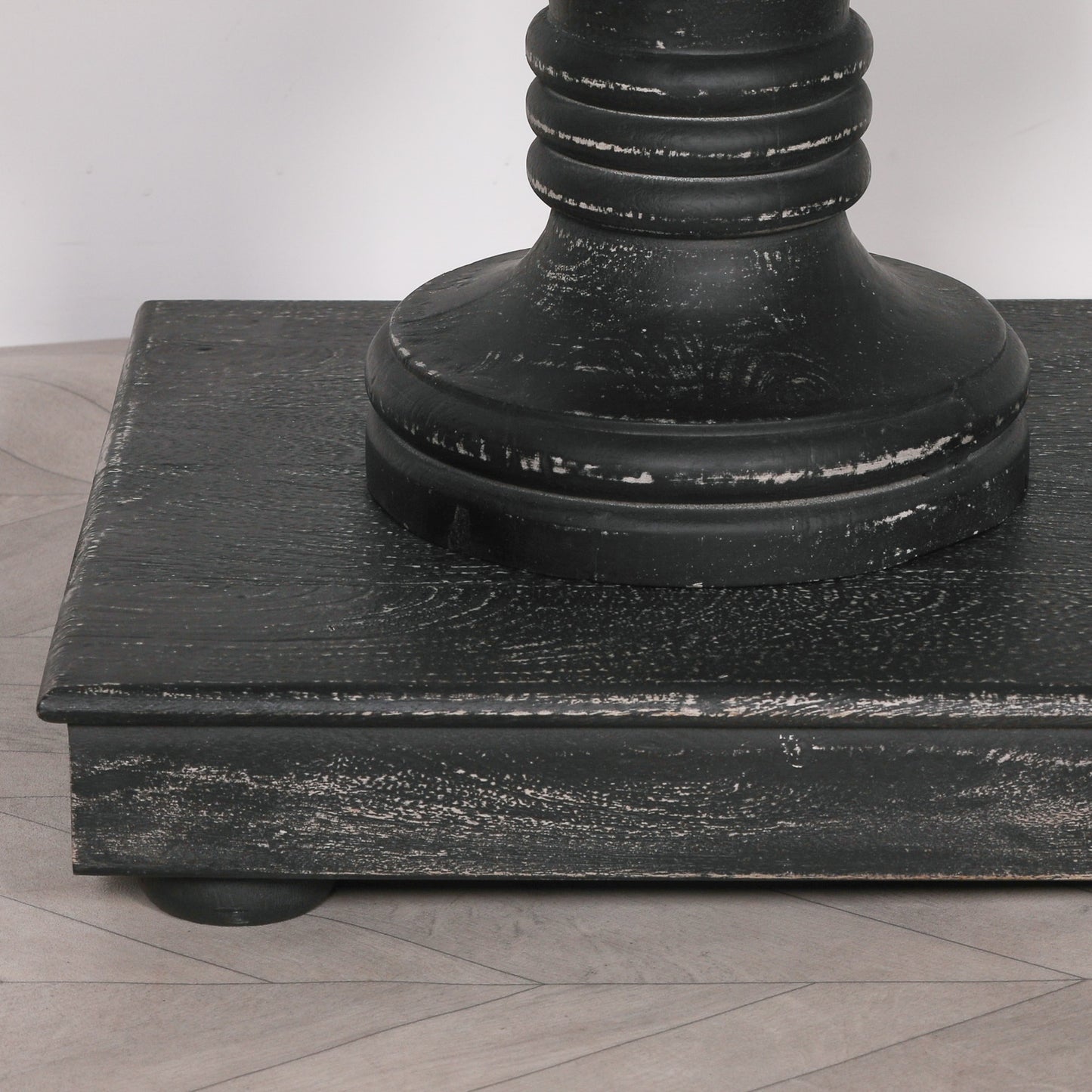 Solmere Distressed Black Mango Wood 180cm Console Table
