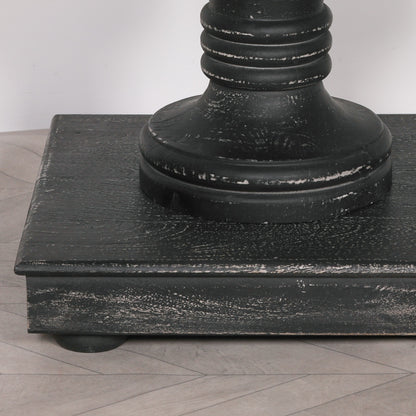 Solmere Distressed Black Mango Wood 180cm Console Table