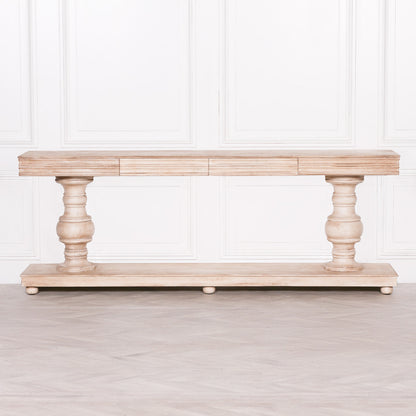 Solmere Mango Wood Console Table with Drawers