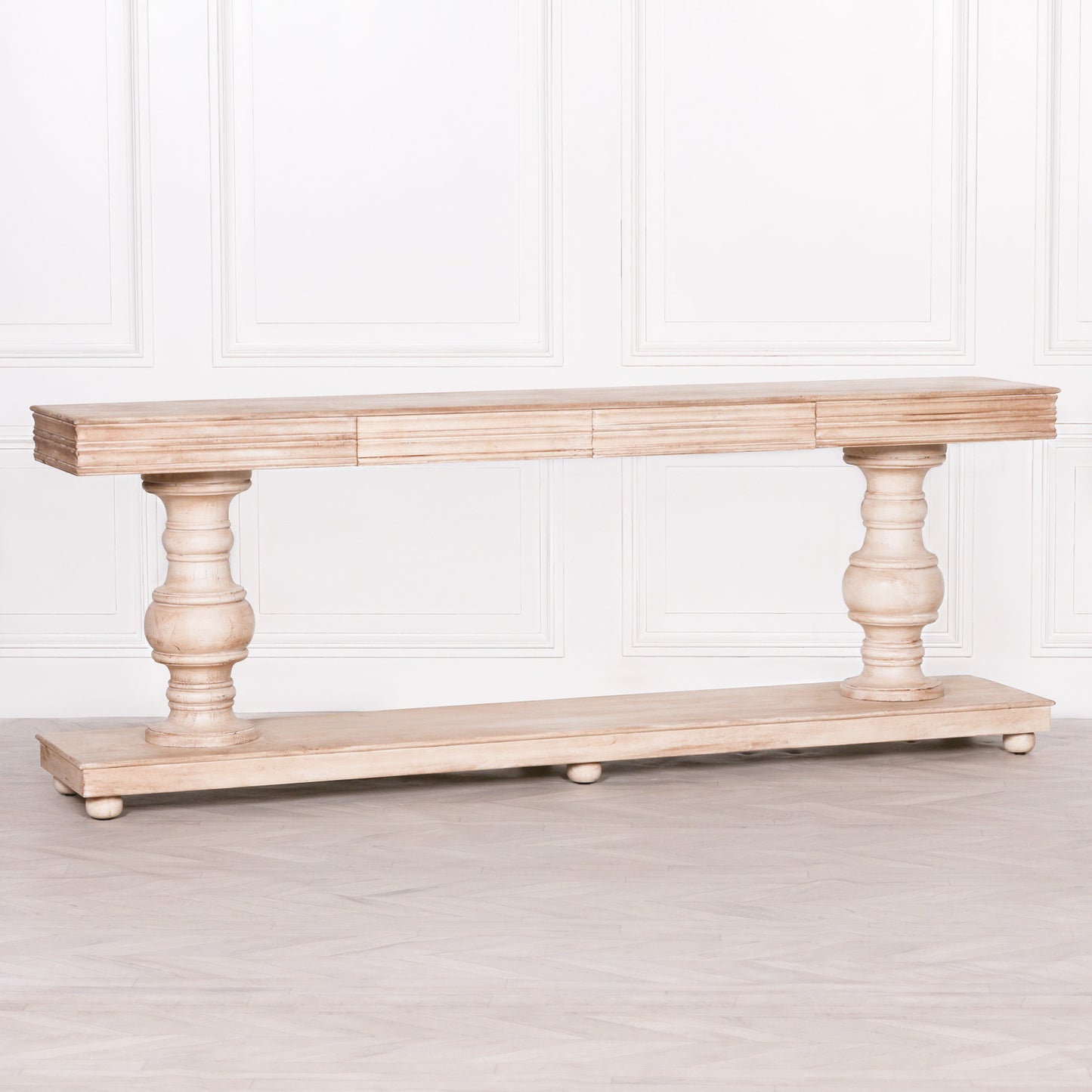 Solmere Mango Wood Console Table with Drawers