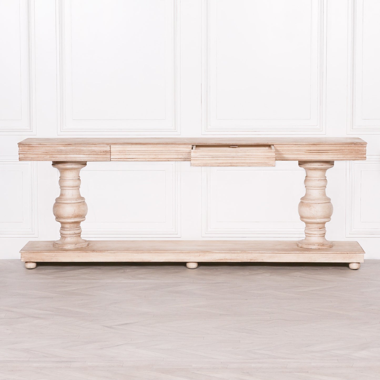 Solmere Mango Wood Console Table with Drawers