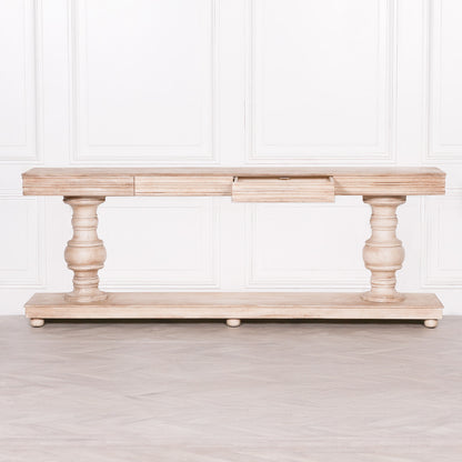 Solmere Mango Wood Console Table with Drawers